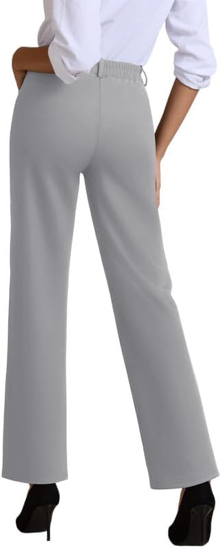 JEKAOYI Womens Dress Pants Stretchy High Waisted Pull On Work Slacks