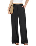 JEKAOYI Womens Cotton Linen Pants Wide Leg Casual Pull On Trousers