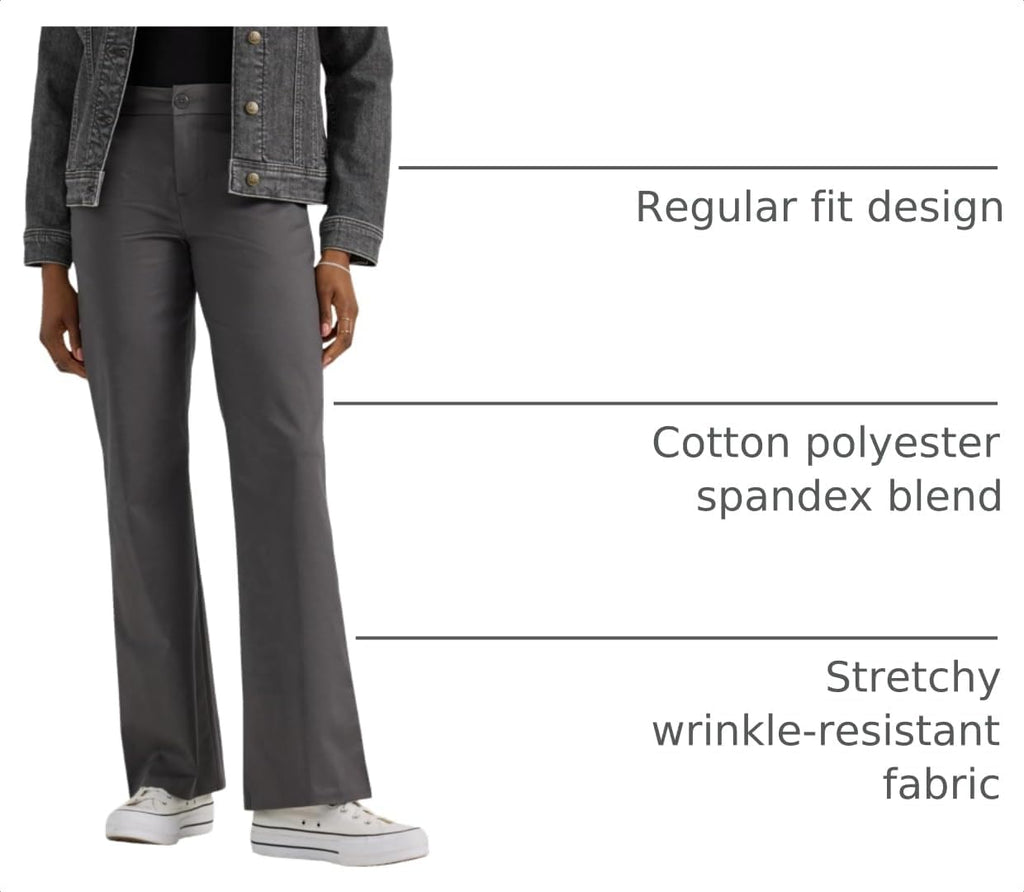 Lee Women's Wrinkle Free Mid Rise Bootcut Pant