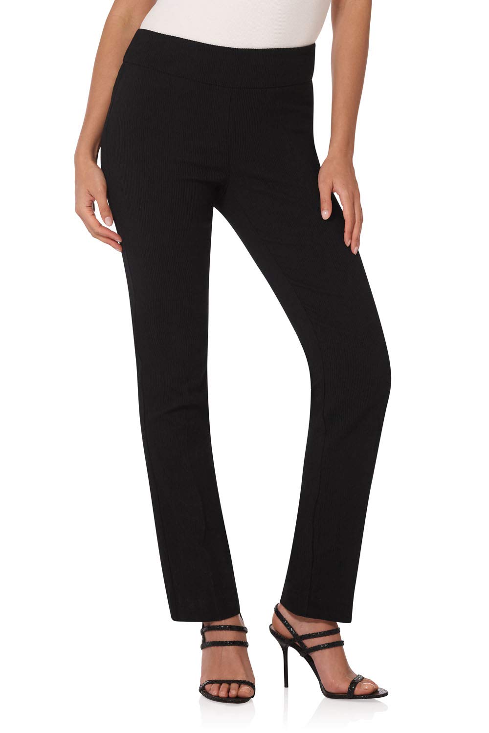 Rekucci Women's Ease Into Comfort Stretchy Straight Leg Office Pant with Tummy Control