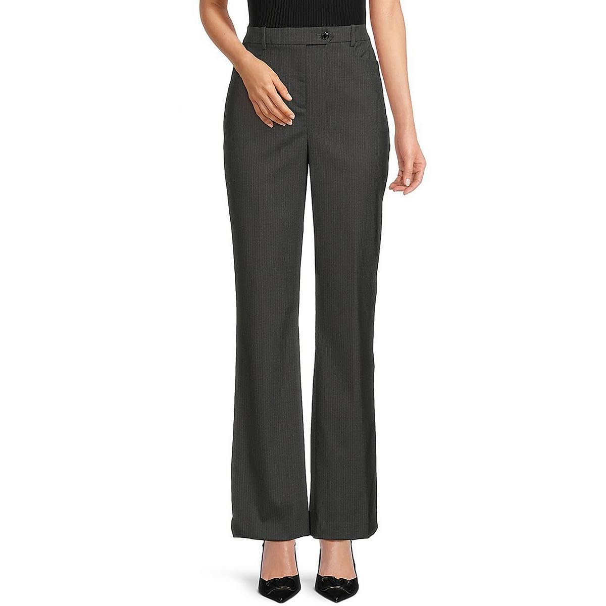 Calvin Klein Women's Classic Fit Straight Leg Lux Suit Pants
