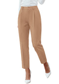 BTFBM Dress Pants Women Work Business Office Ankle Trousers Pockets