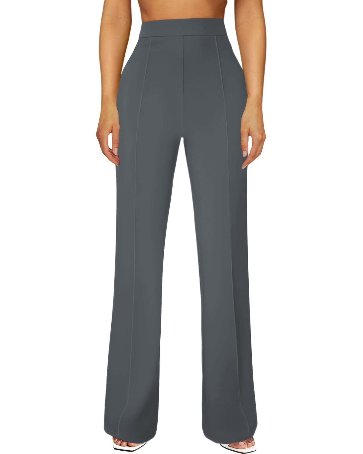 JEKAOYI Womens Straight Leg Dress Work Pants High Waist Stretchy Business Casual Pants Office Trousers Slacks