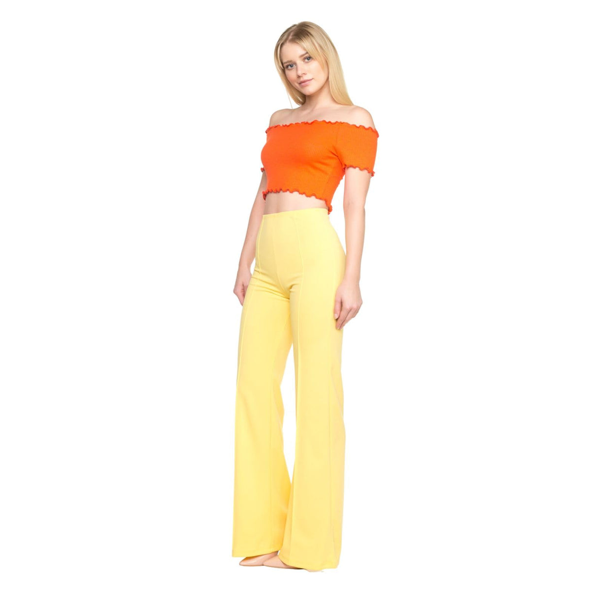 Cemi Ceri Women’s High Waist Wide Leg Dress Pants – Flared Business Slacks for Office, Work & Casual Wear, Stretch Comfort