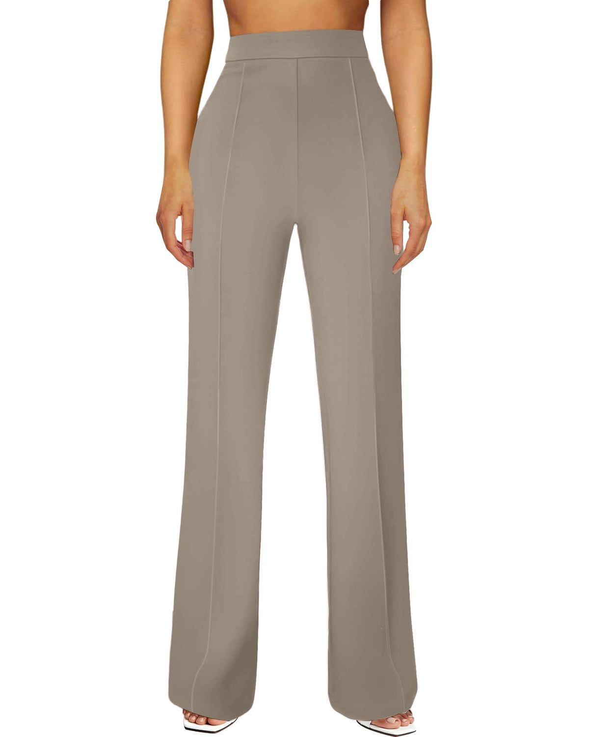 JEKAOYI Womens Straight Leg Dress Work Pants High Waist Stretchy Business Casual Pants Office Trousers Slacks