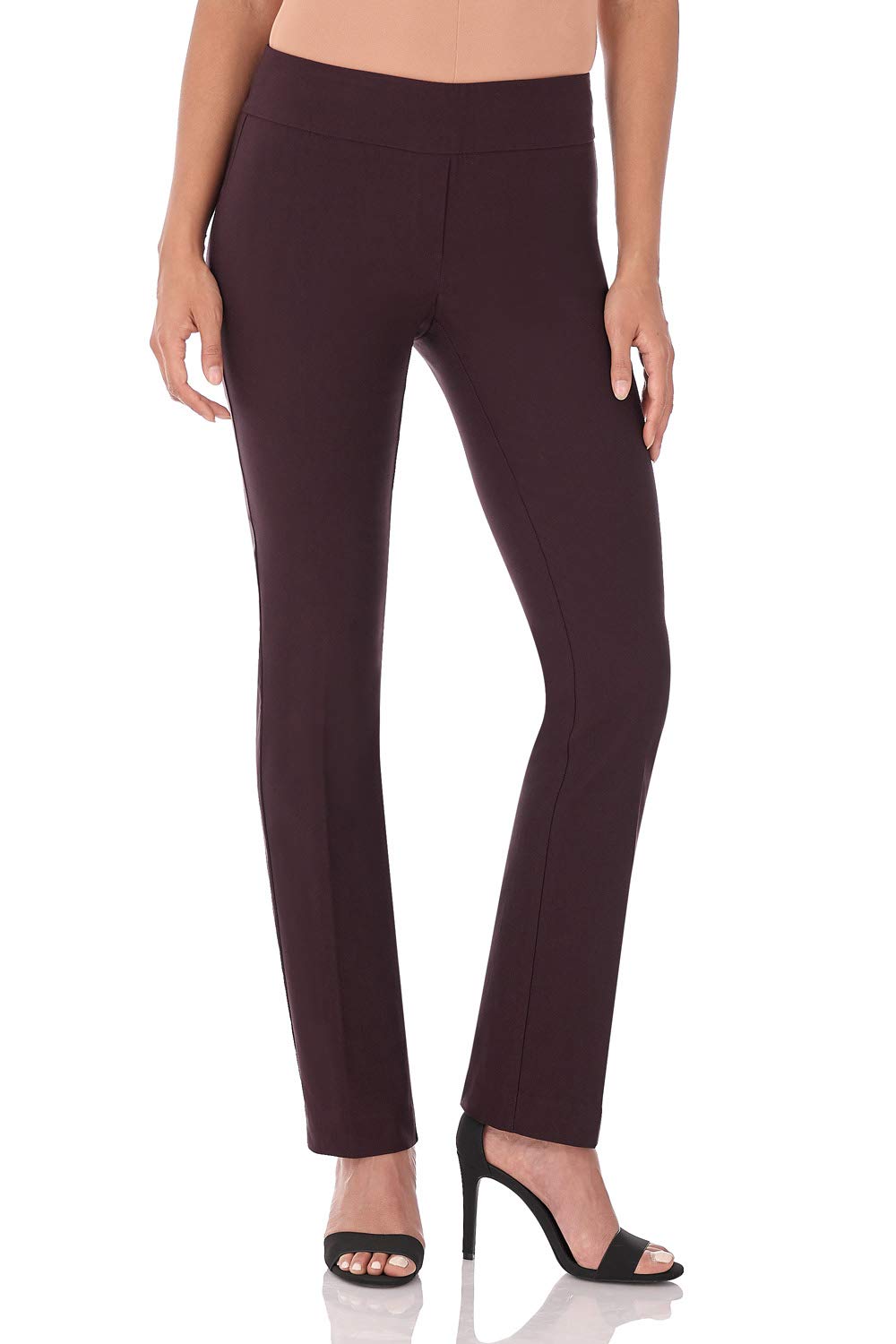 Rekucci Women's Ease Into Comfort Stretchy Straight Leg Office Pant with Tummy Control