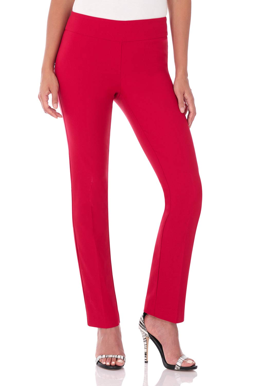 Rekucci Women's Ease Into Comfort Stretchy Straight Leg Office Pant with Tummy Control