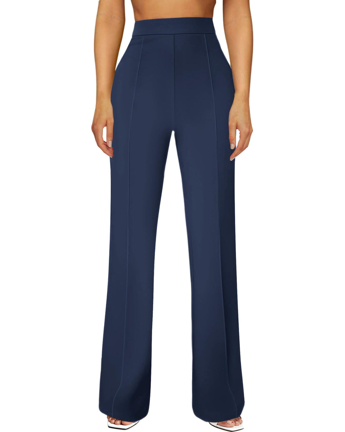 JEKAOYI Womens Straight Leg Dress Work Pants High Waist Stretchy Business Casual Pants Office Trousers Slacks
