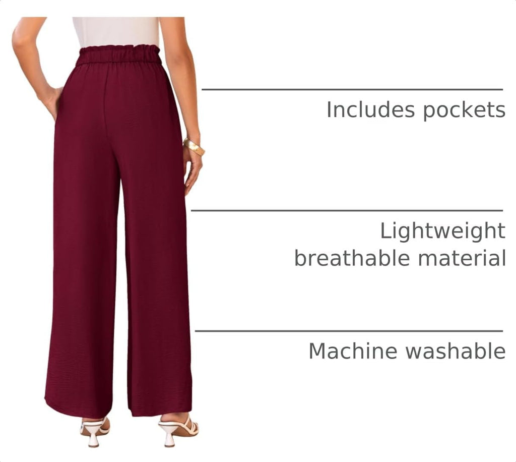 PRETTYGARDEN Women's Palazzo Wide Leg Work Dress Pants