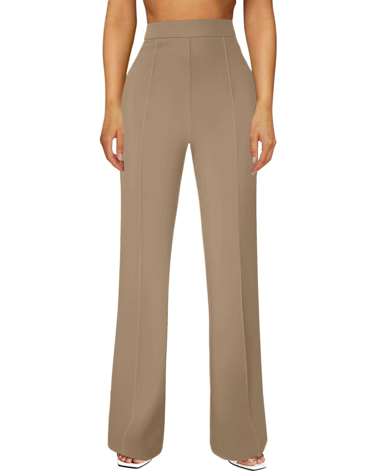 JEKAOYI Womens Straight Leg Dress Work Pants High Waist Stretchy Business Casual Pants Office Trousers Slacks