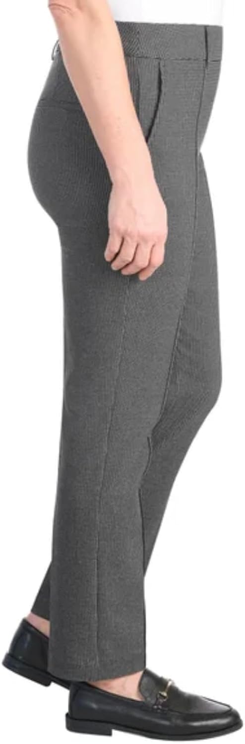 Grey Houndstooth Tummy Control Skinny Pull-On Pant by Hilary Radley