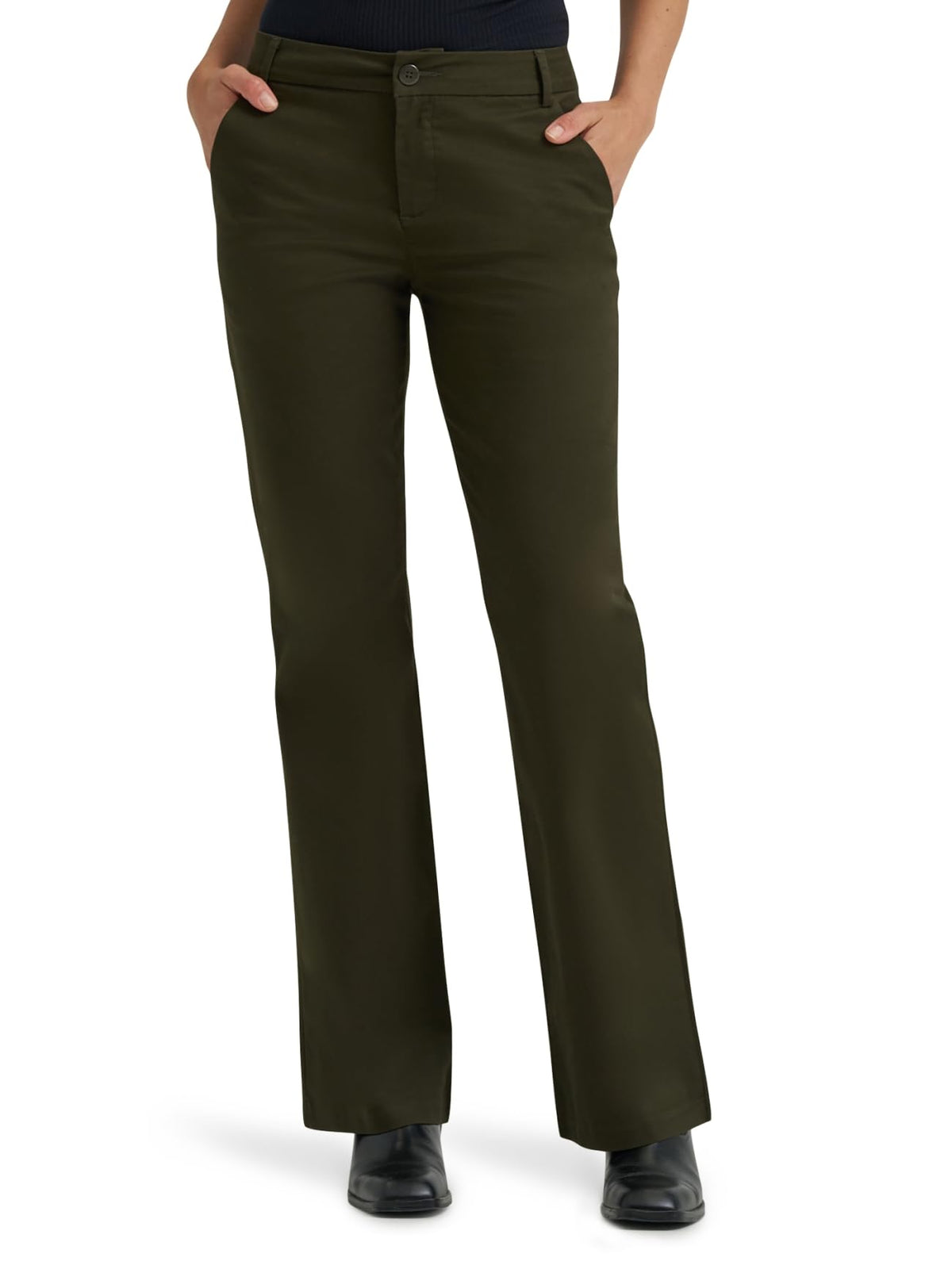 Lee Women's Wrinkle Free Mid Rise Bootcut Pant