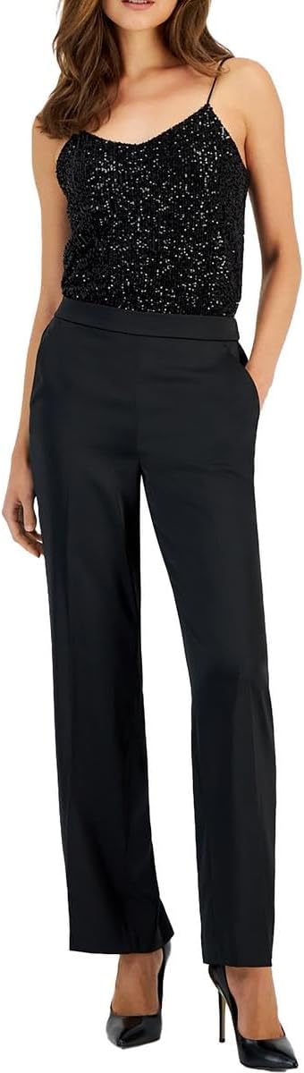 Anne Klein Women's Pull on Slash Pocket Wide Leg Pant