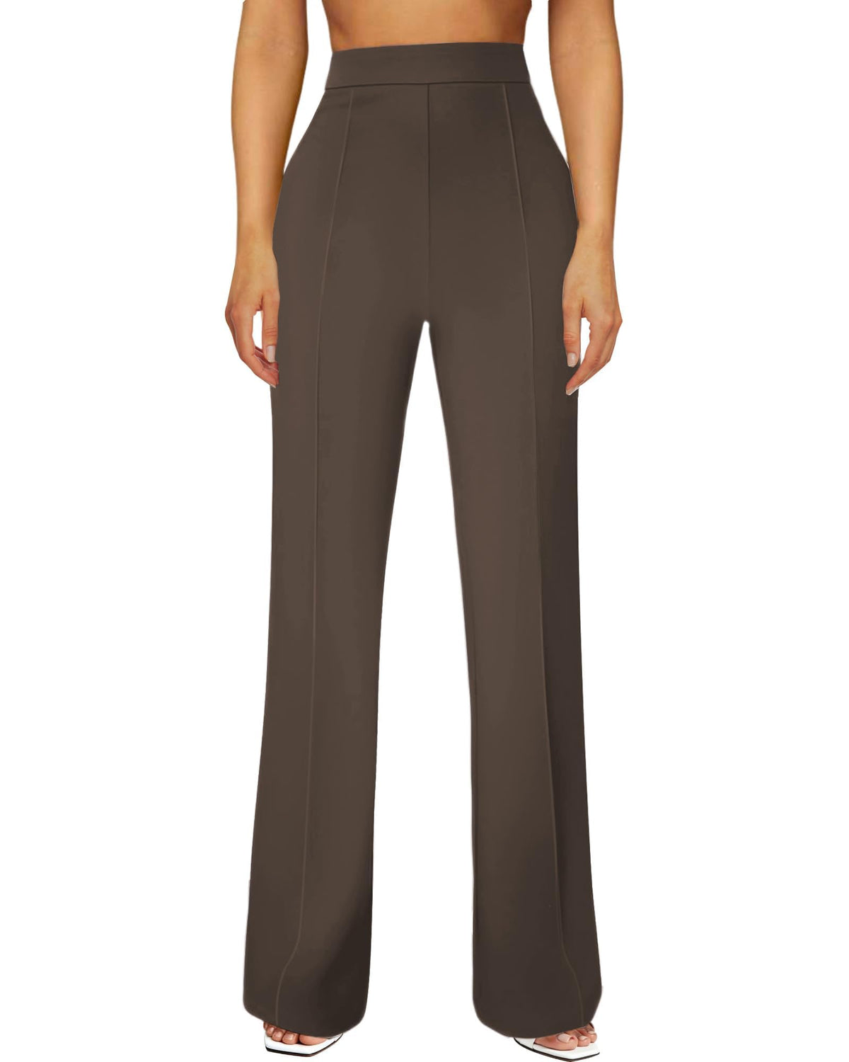 JEKAOYI Womens Straight Leg Dress Work Pants High Waist Stretchy Business Casual Pants Office Trousers Slacks