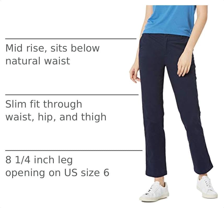 Amazon Essentials Women's Slim Fit Straight Leg Stretch Twill Chino Pant