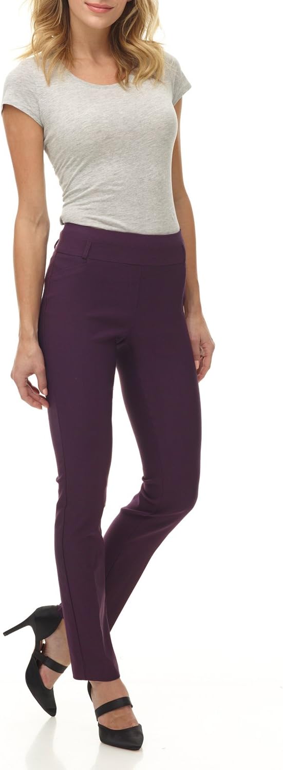 Rekucci Women's Ease into Comfort Stretch Office Casual Slim Pant