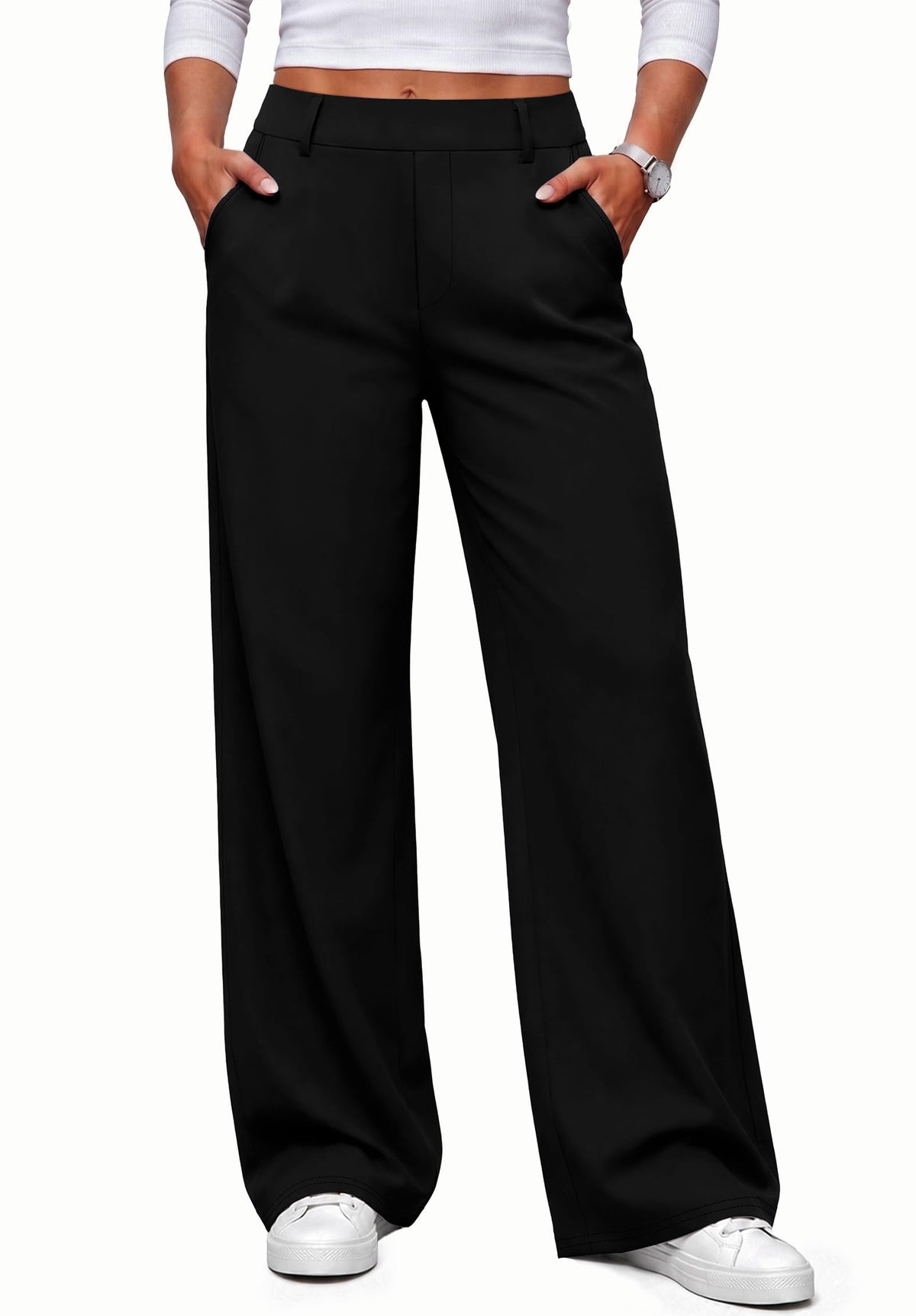 Women Fall Wide Leg Pants Business Casual Outfits Trousers Slacks Trendy