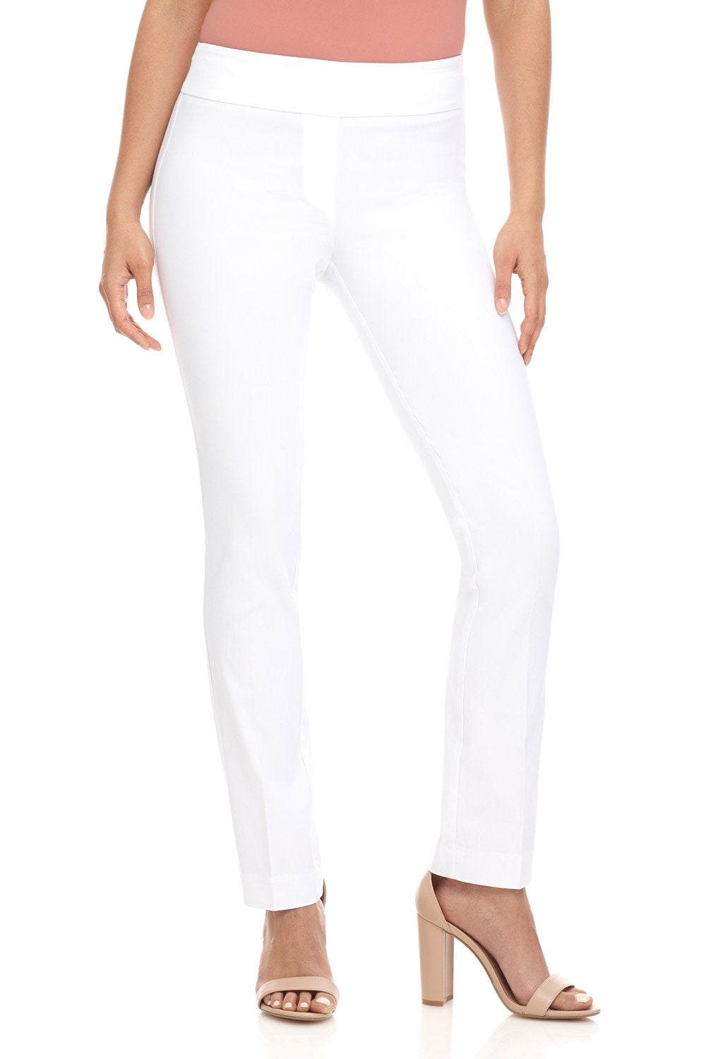 Rekucci Women's Ease Into Comfort Stretchy Straight Leg Office Pant with Tummy Control