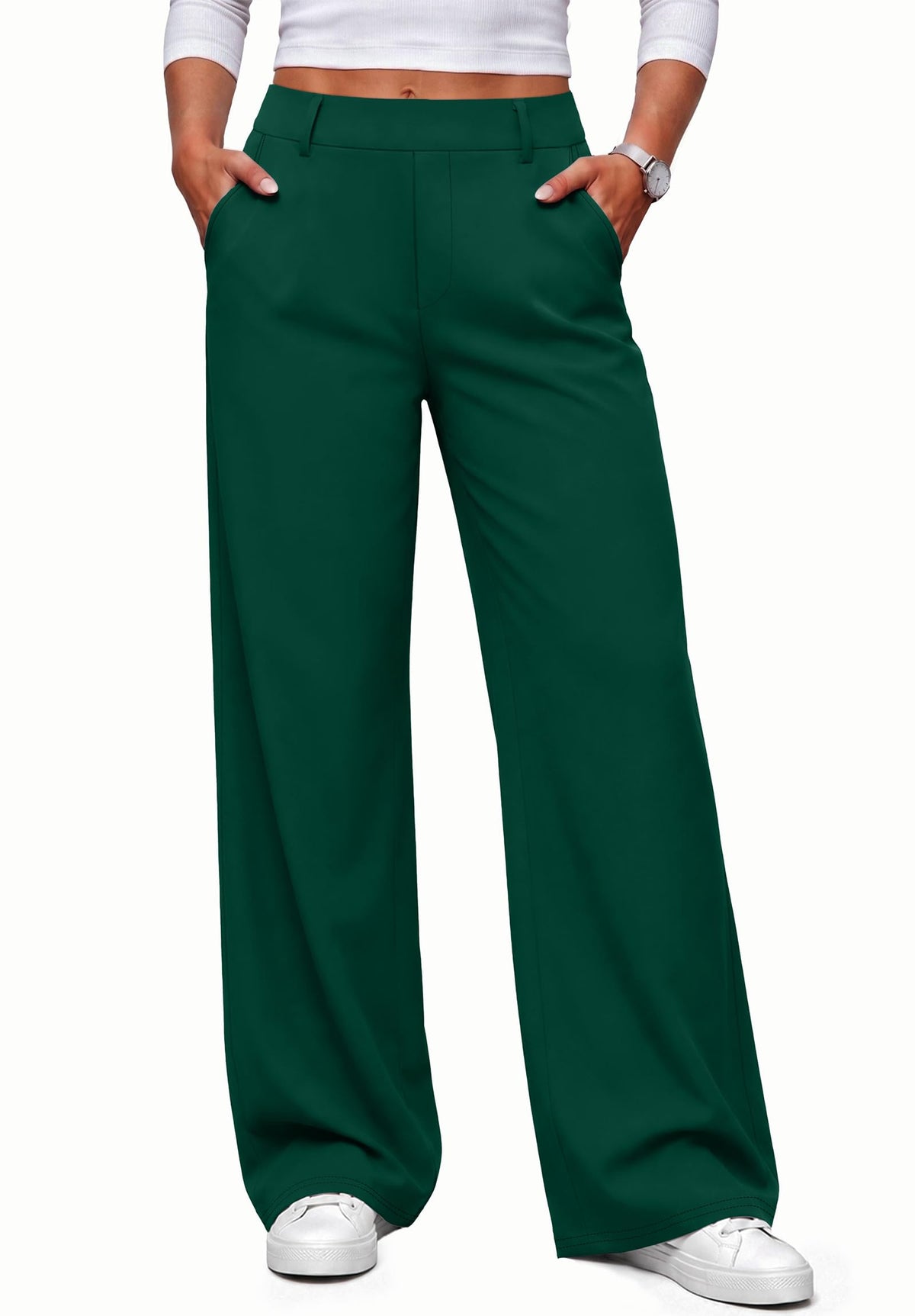 Women Fall Wide Leg Pants Business Casual Outfits Trousers Slacks Trendy