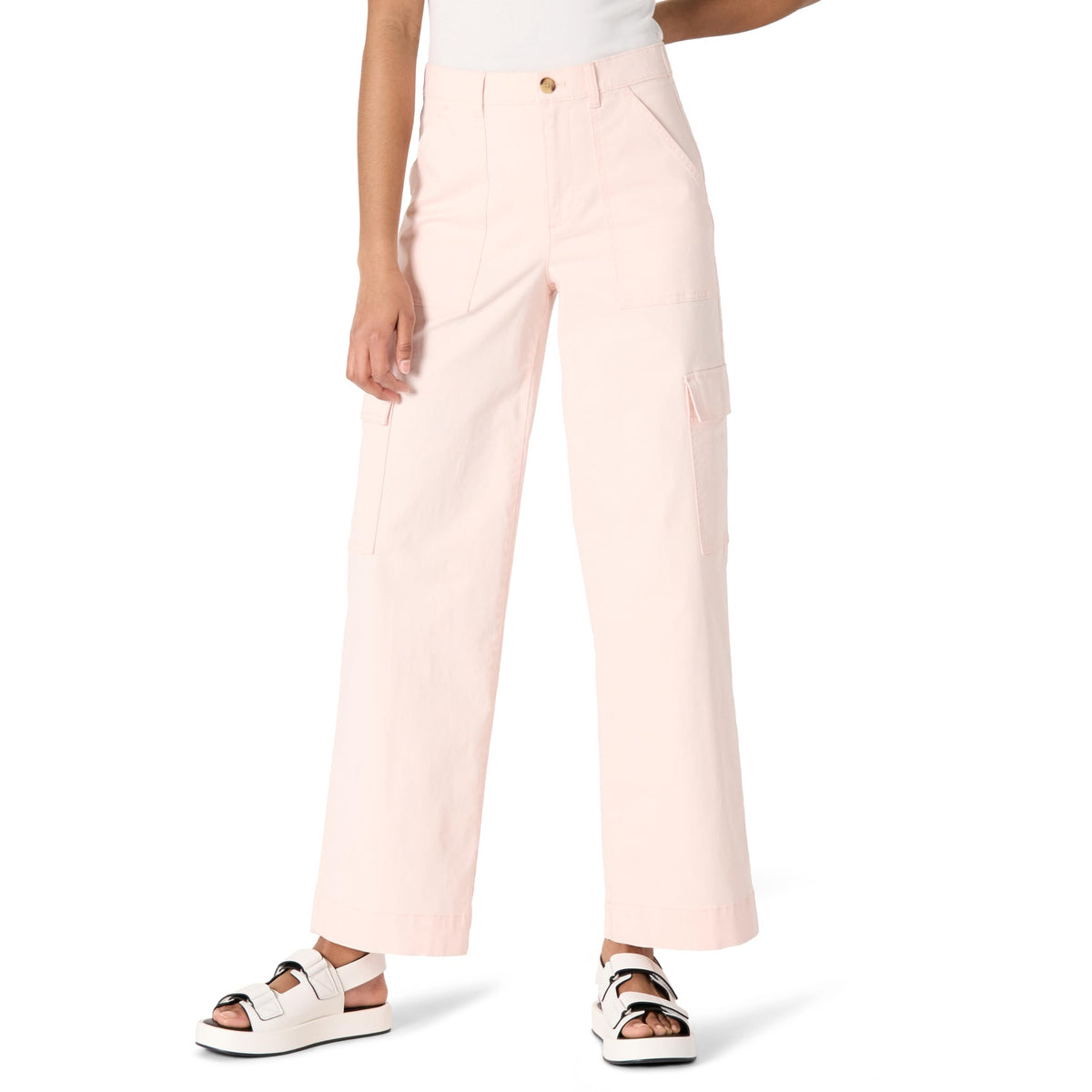 Amazon Essentials Women's High-Rise Relaxed-Fit Stretchy Full-Length Cargo Pants