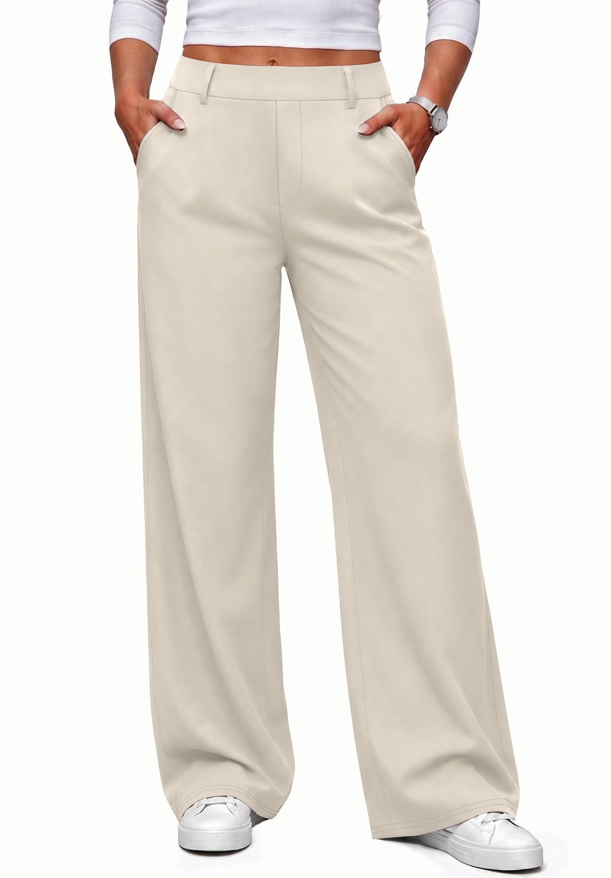 Women Fall Wide Leg Pants Business Casual Outfits Trousers Slacks Trendy