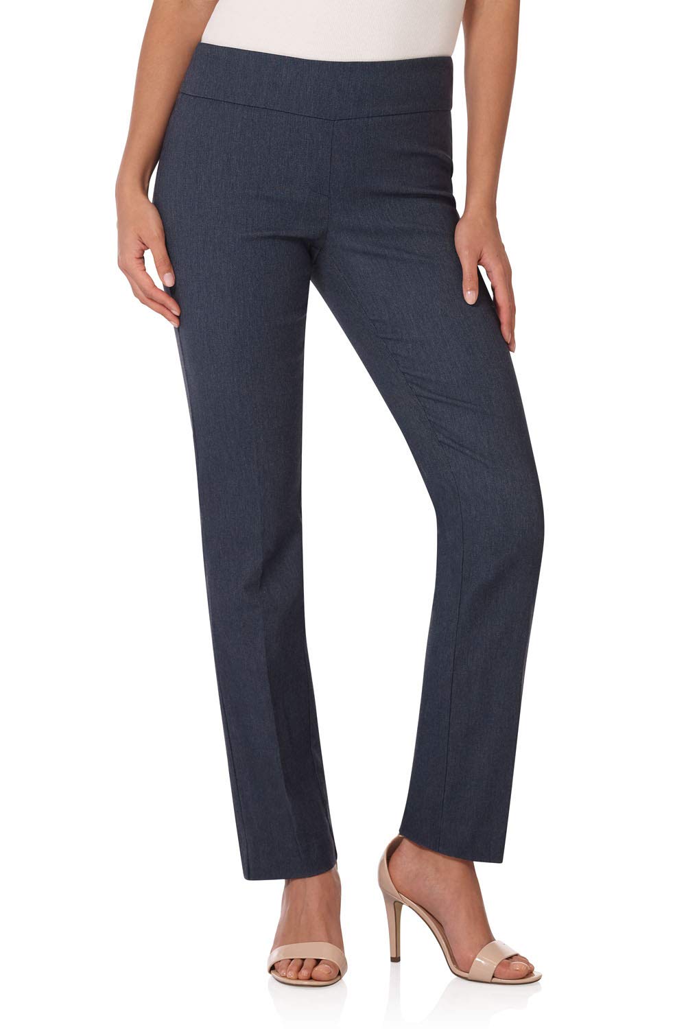 Rekucci Women's Ease Into Comfort Stretchy Straight Leg Office Pant with Tummy Control