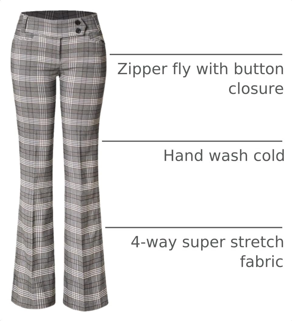 Design by Olivia Women's Dress Pants Bootcut Work Slacks Stretch Office
