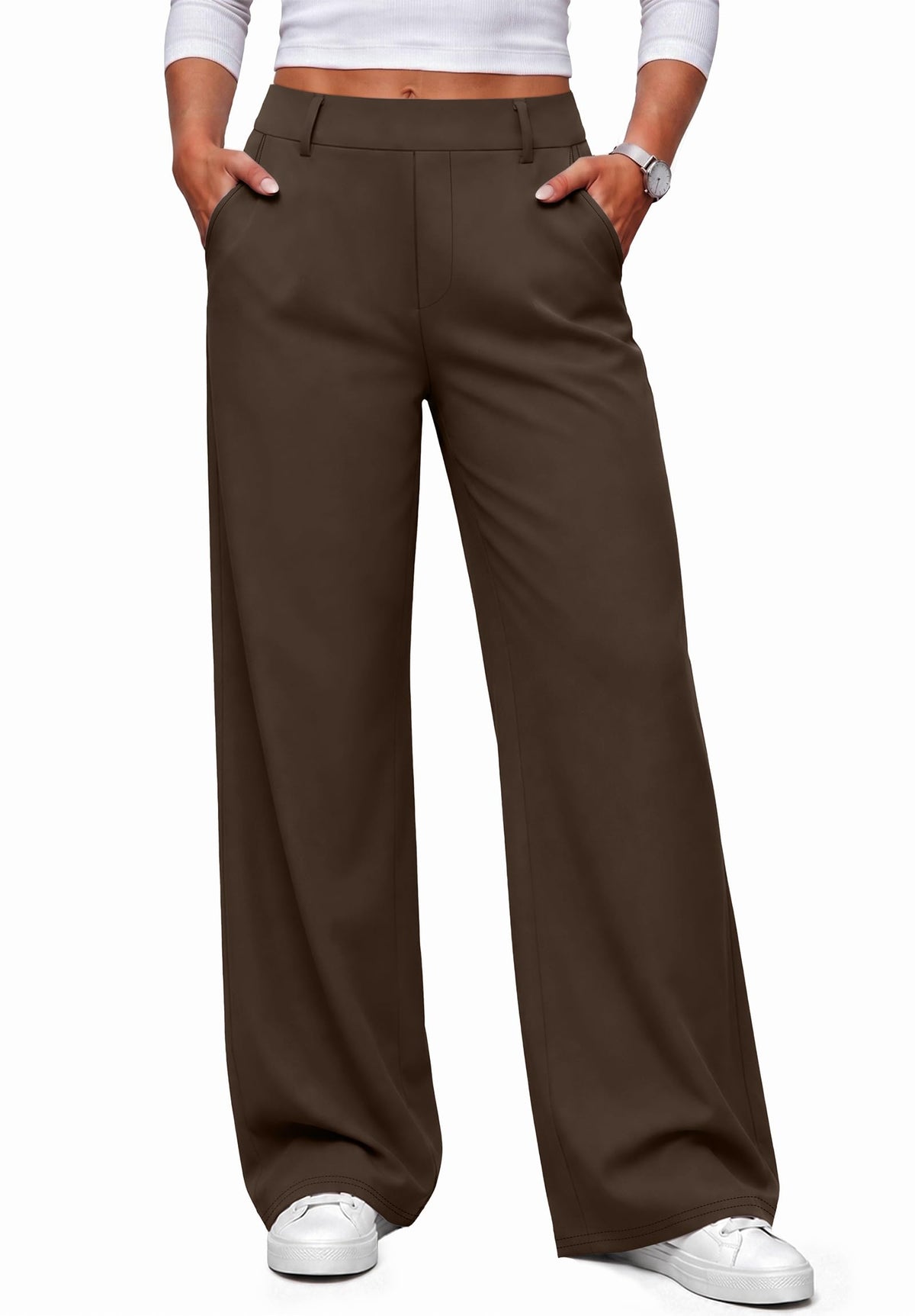 Women Fall Wide Leg Pants Business Casual Outfits Trousers Slacks Trendy