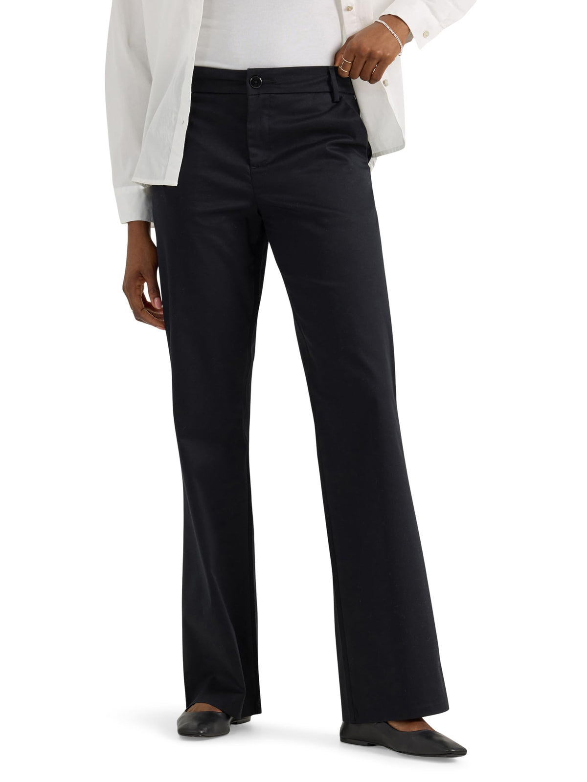 Lee Women's Wrinkle Free Mid Rise Bootcut Pant