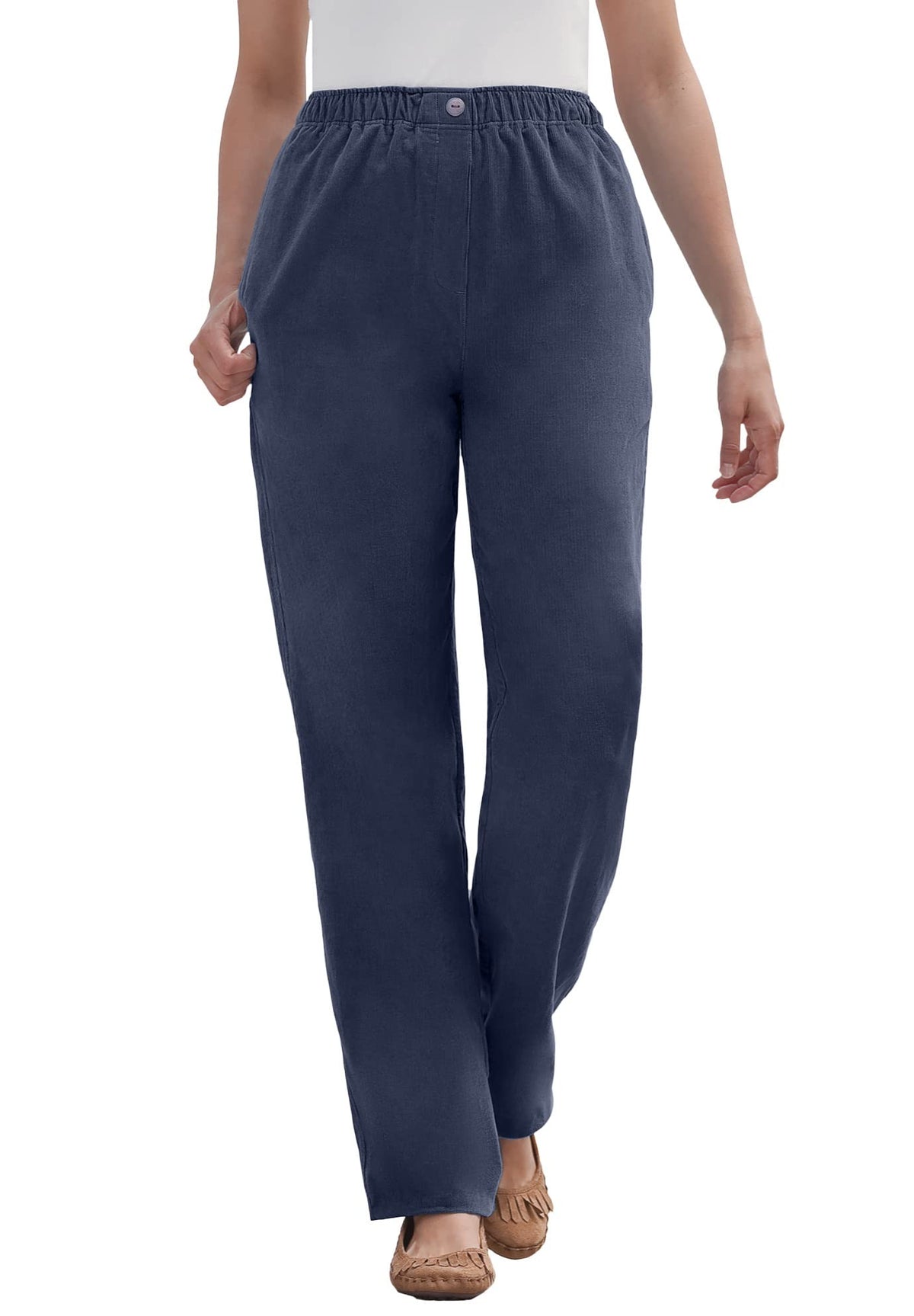 Woman Within 7-Day Corduroy Straight-Leg Pant