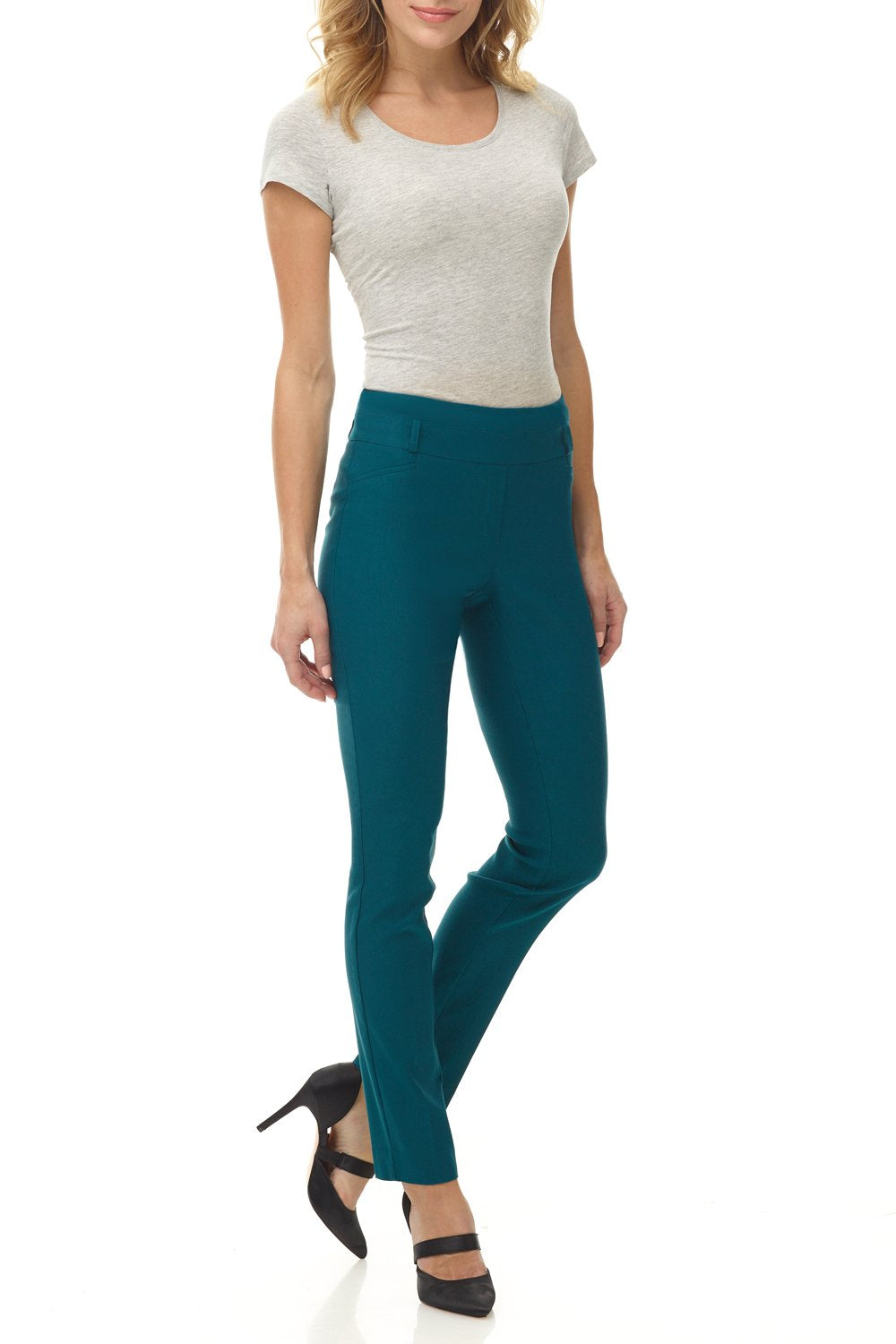 Rekucci Women's Ease into Comfort Stretch Office Casual Slim Pant