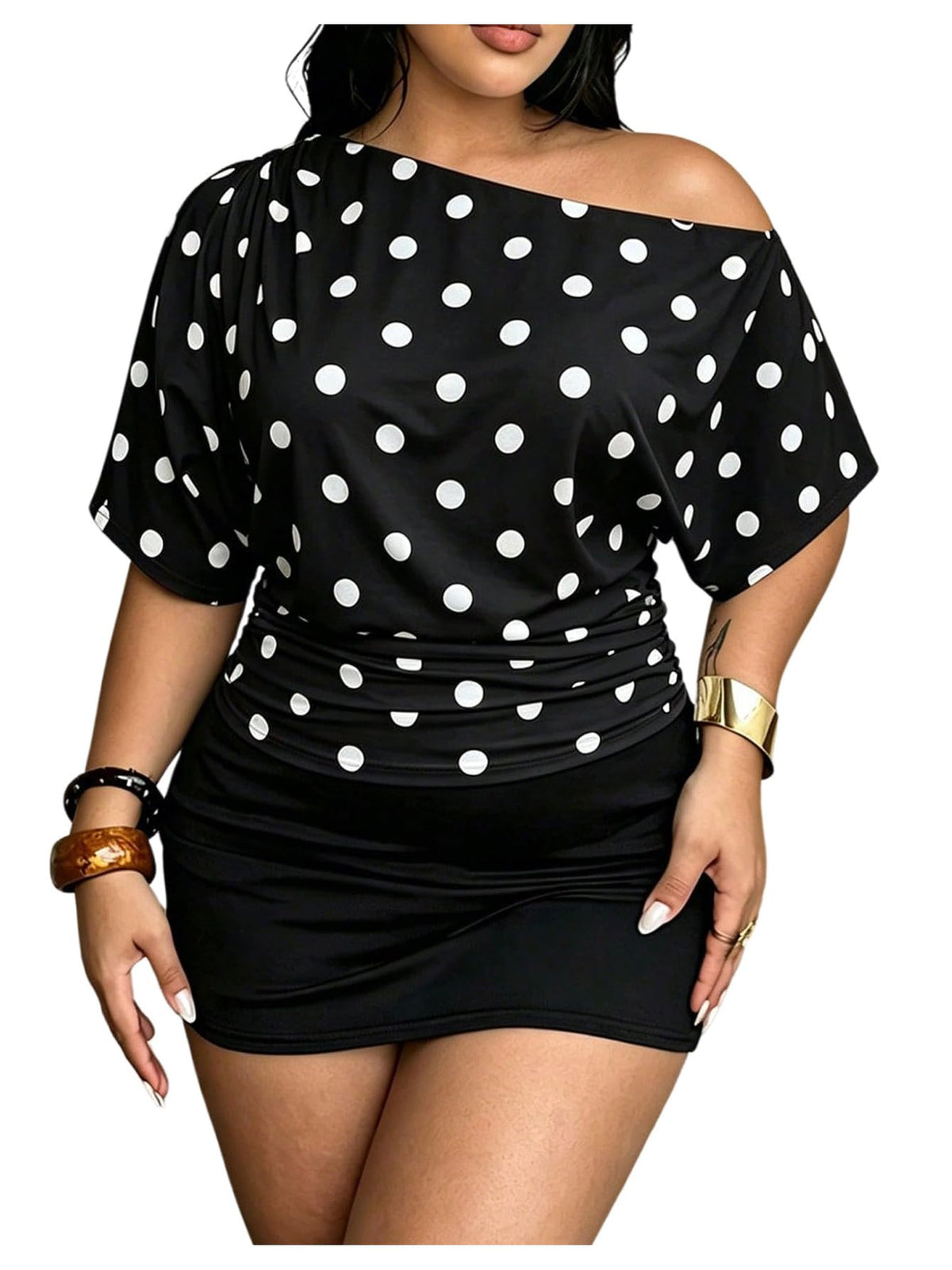 SweatyRocks Women's Off The Shoulder Tops Asymmetrical Y2K Going Out Top