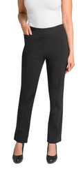 Briggs New York Women’s Pull On Dress Pants 4 Pockets Straight Leg Stretchy Office Casual Work Slacks