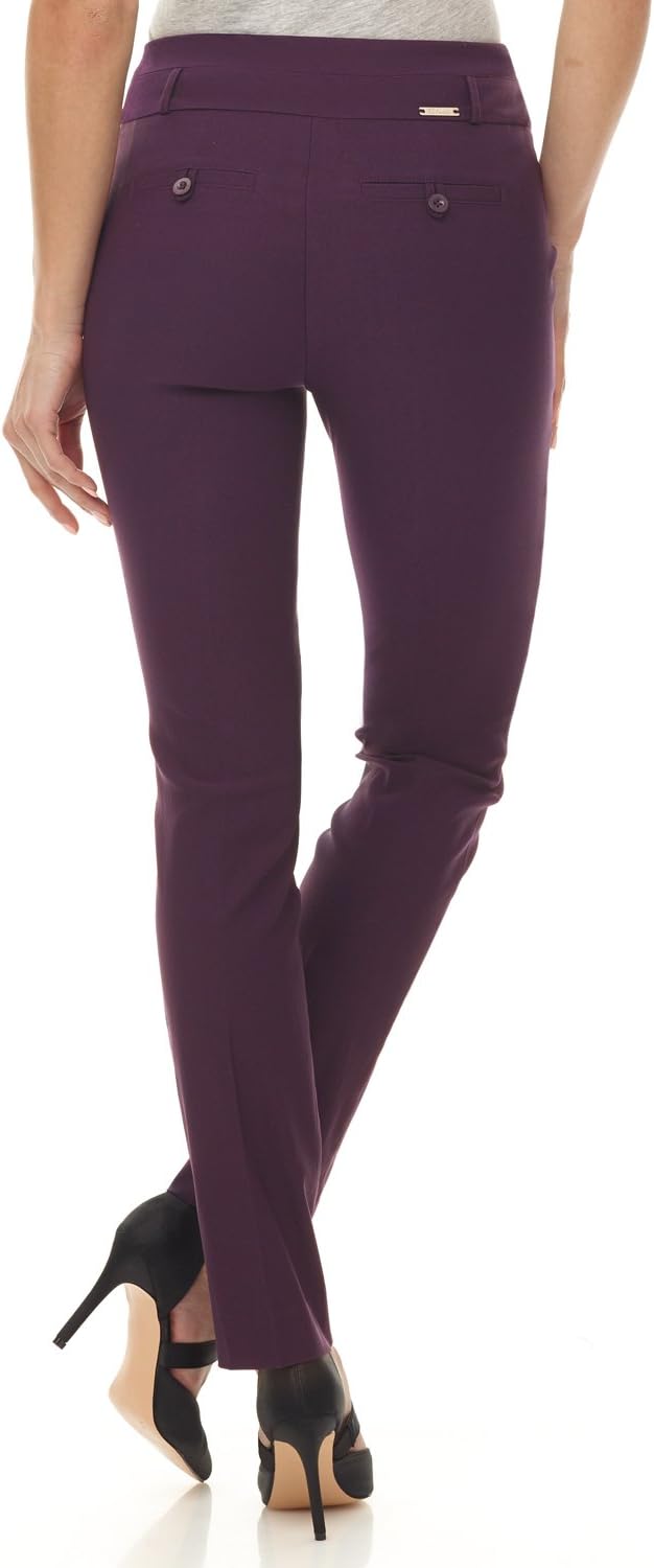 Rekucci Women's Ease into Comfort Stretch Office Casual Slim Pant