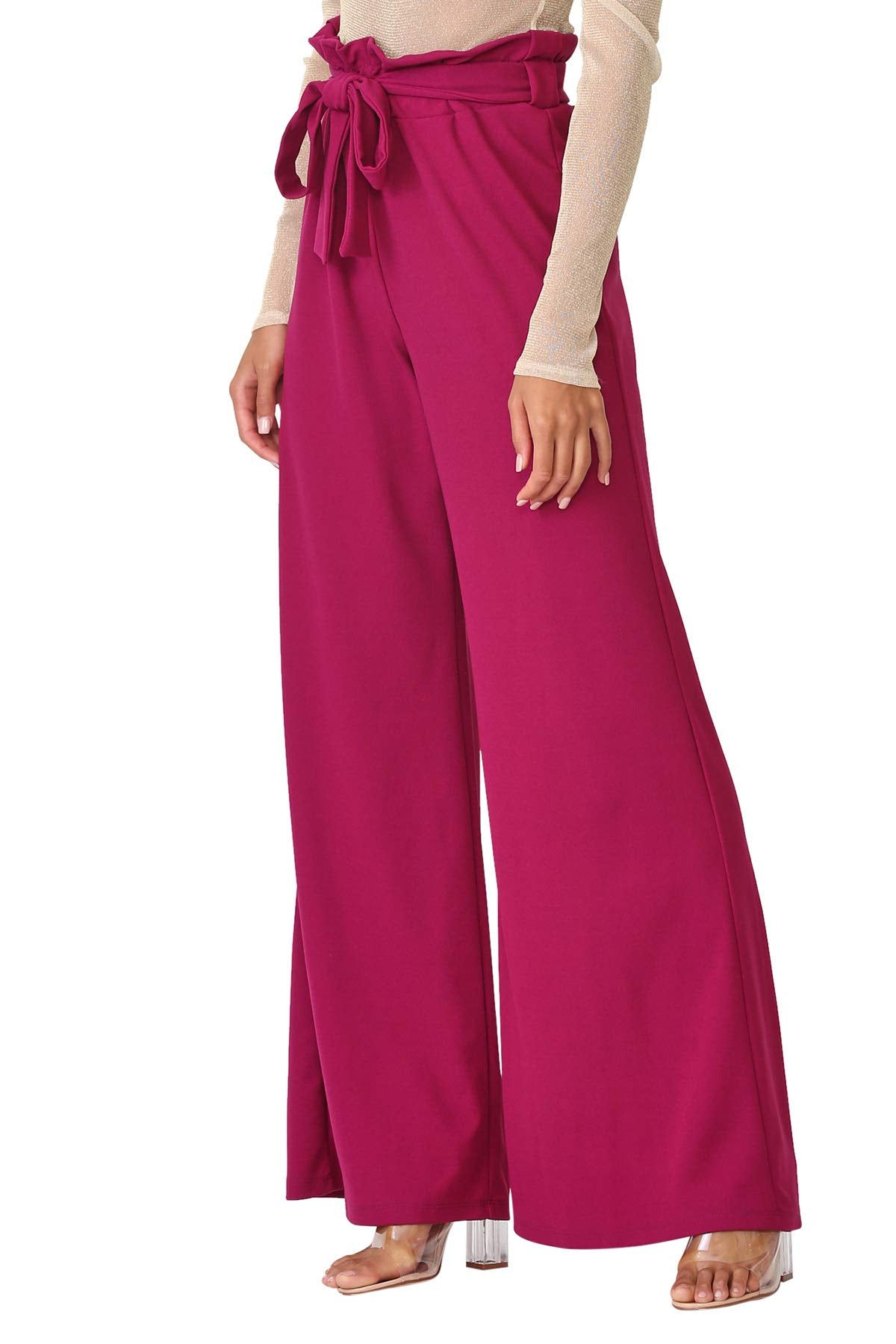 Women's Junior Plus J2 Love Paperbag Wide Leg Pants