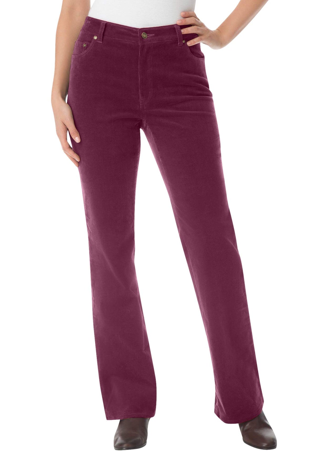 Woman Within Stretch Corduroy Bootcut Pant
