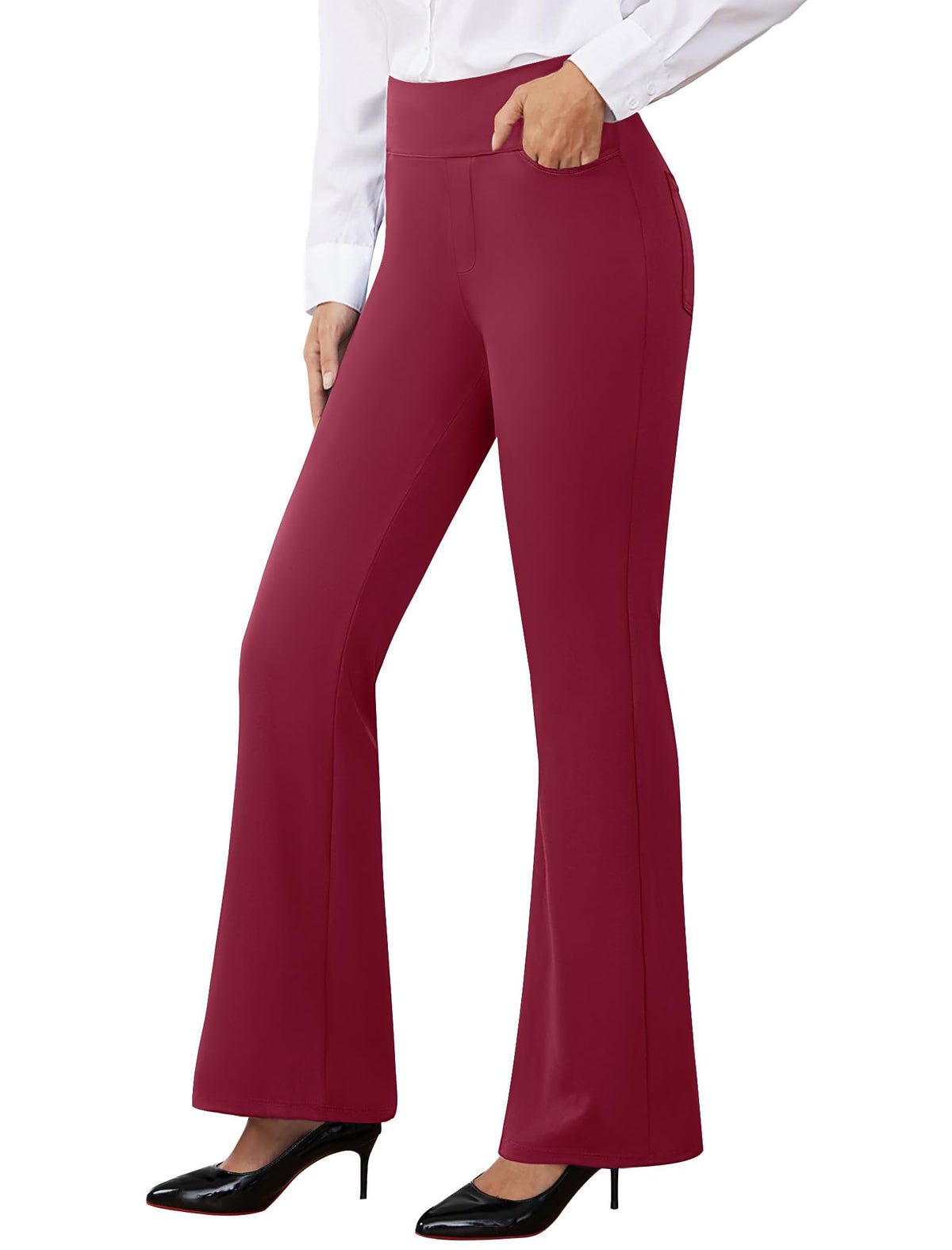 AB-Eleven Women Dress Pants Stretch Business Casual Work Slacks with Pocket