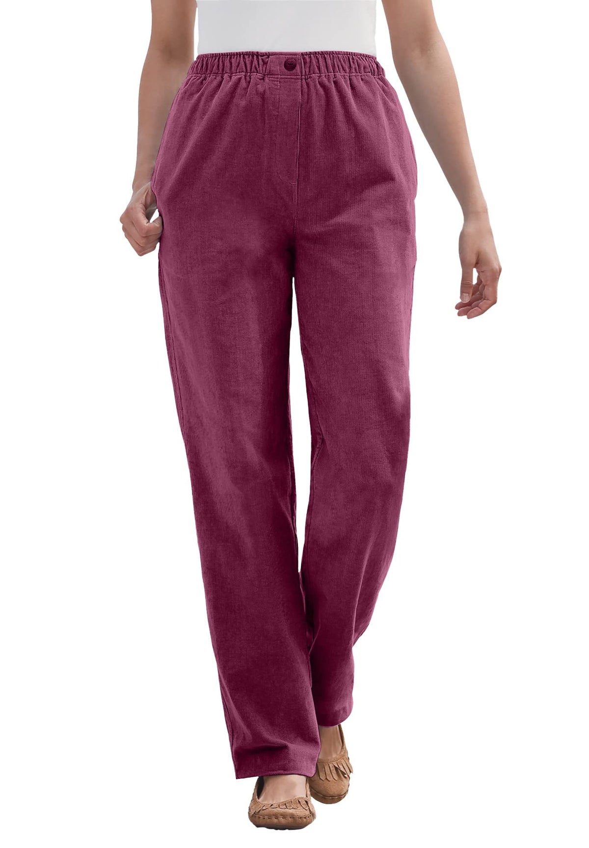 Woman Within 7-Day Corduroy Straight-Leg Pant