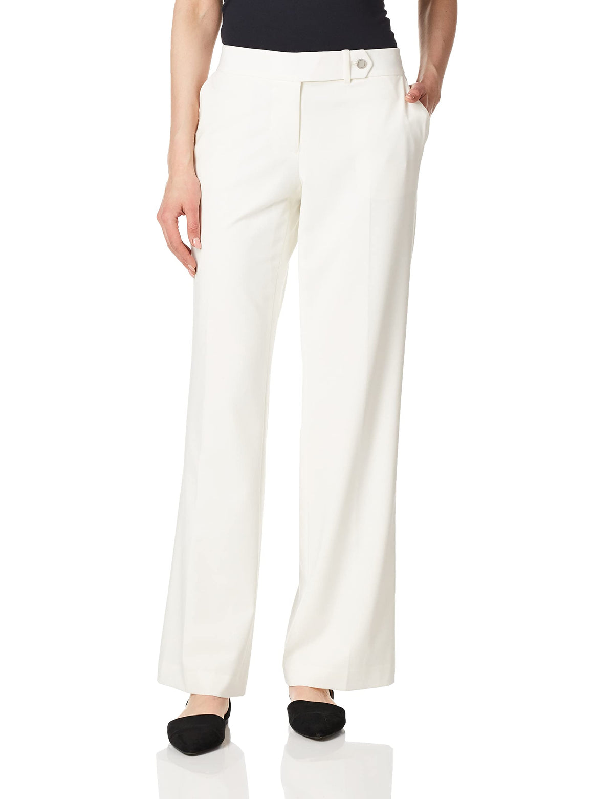 Calvin Klein Women's Classic Fit Straight Leg Lux Suit Pants