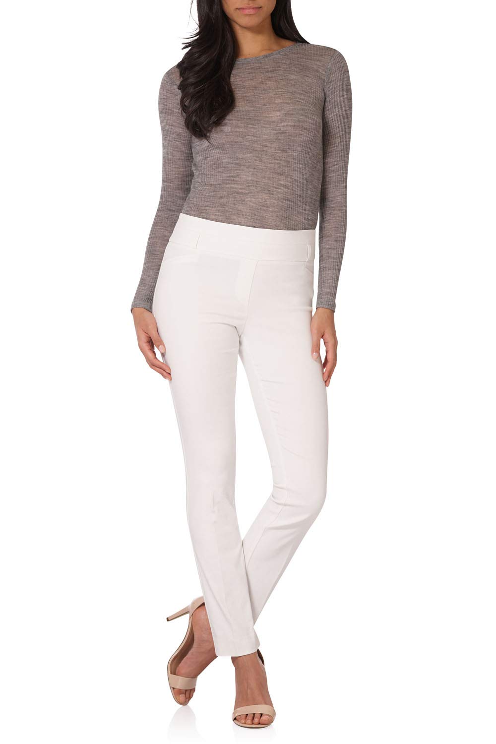 Rekucci Women's Ease into Comfort Stretch Office Casual Slim Pant