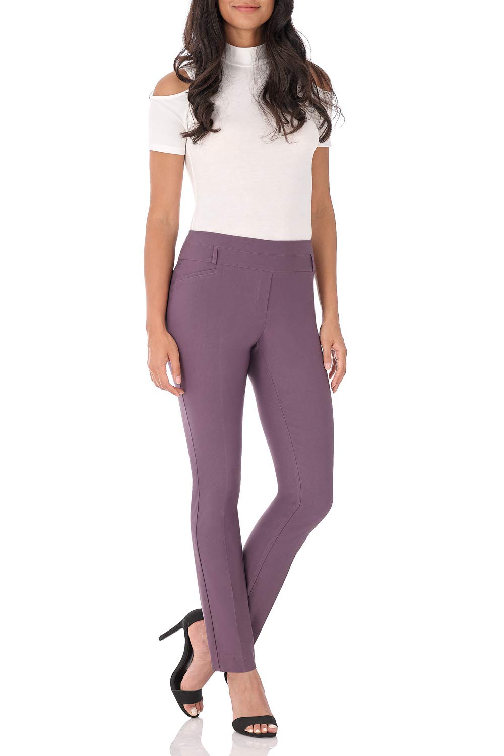 Rekucci Women's Ease into Comfort Stretch Office Casual Slim Pant