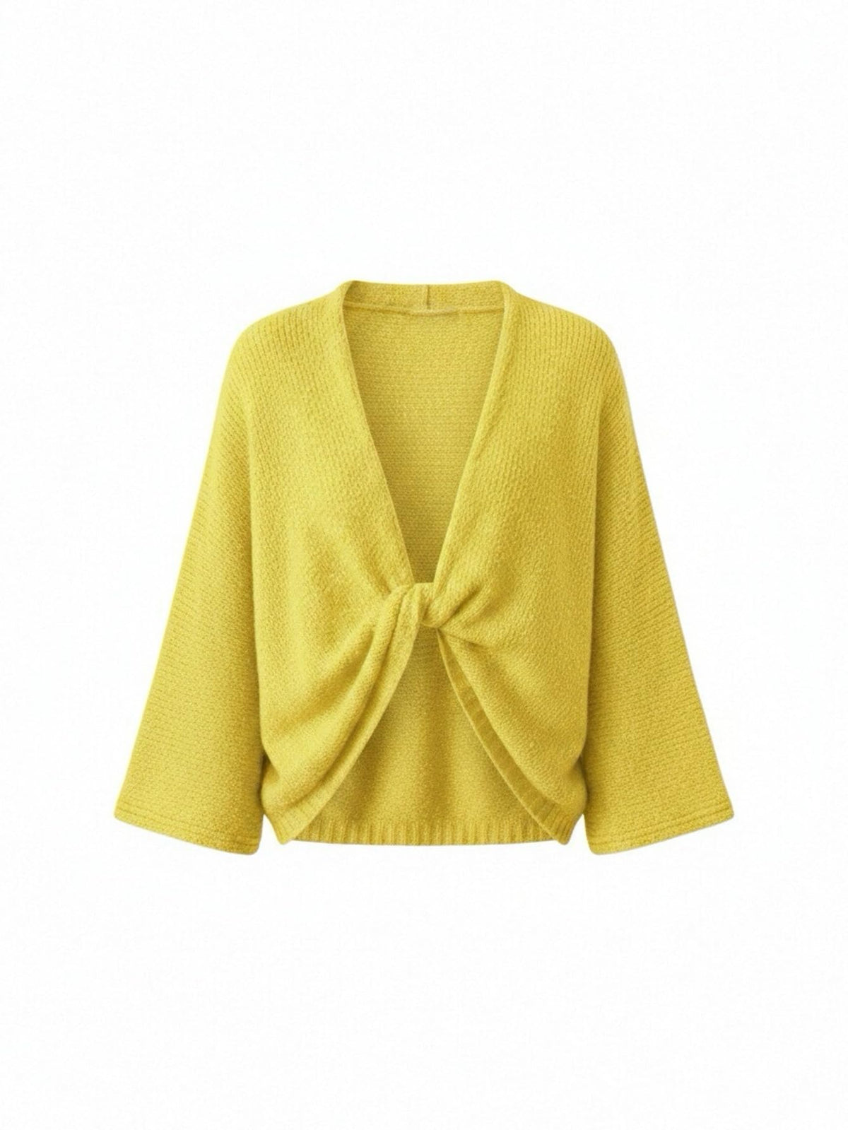 GORGLITTER Women's Oversized Fall Wrap Sweater Cropped Bat Wing Knit Tops