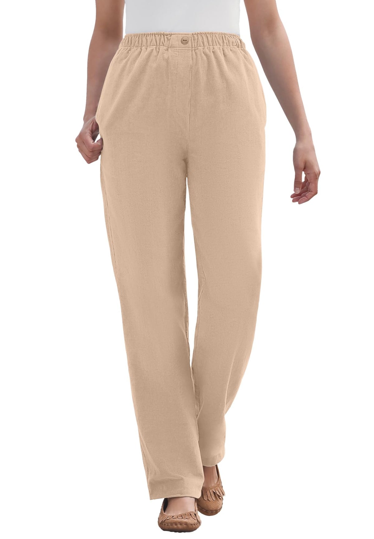 Woman Within 7-Day Corduroy Straight-Leg Pant