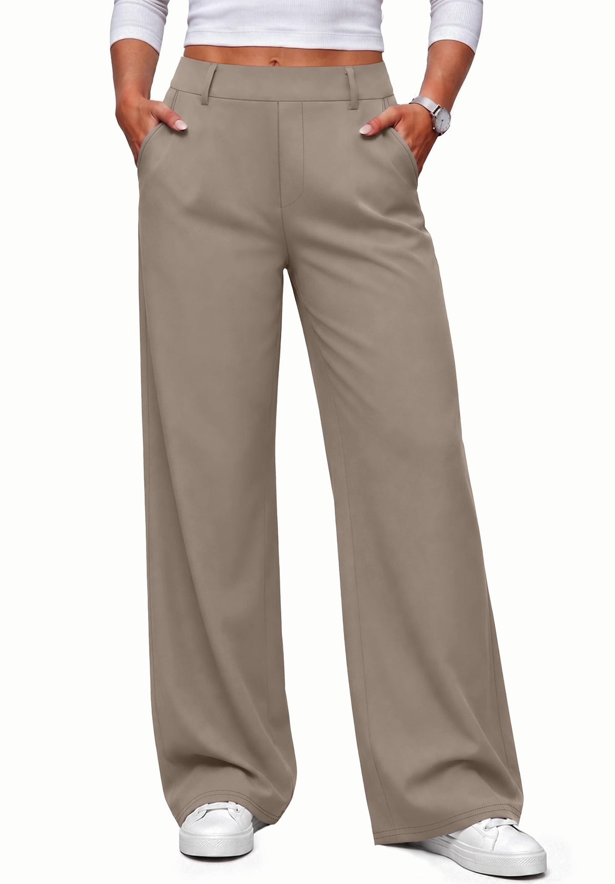Women Fall Wide Leg Pants Business Casual Outfits Trousers Slacks Trendy