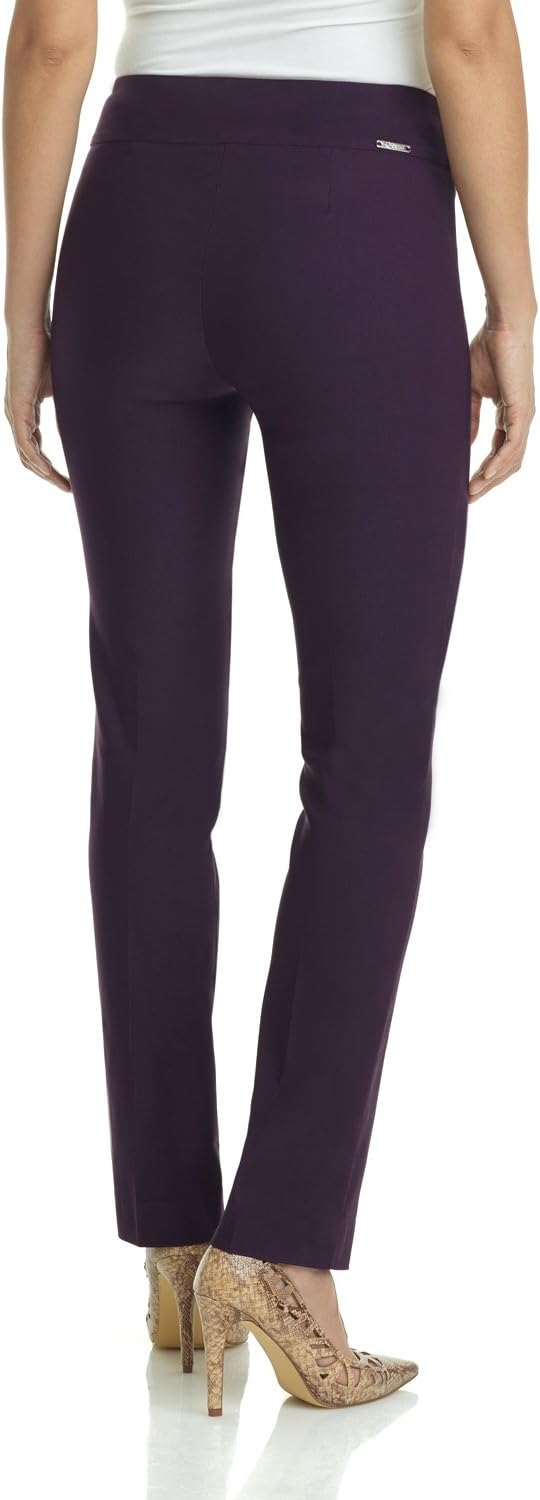 Rekucci Women's Ease Into Comfort Stretchy Straight Leg Office Pant with Tummy Control
