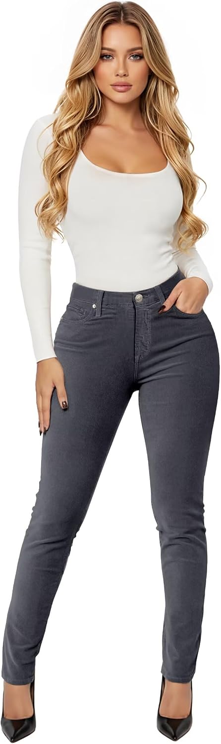 Hybrid & Company Women's Corduroy Skinny Pants