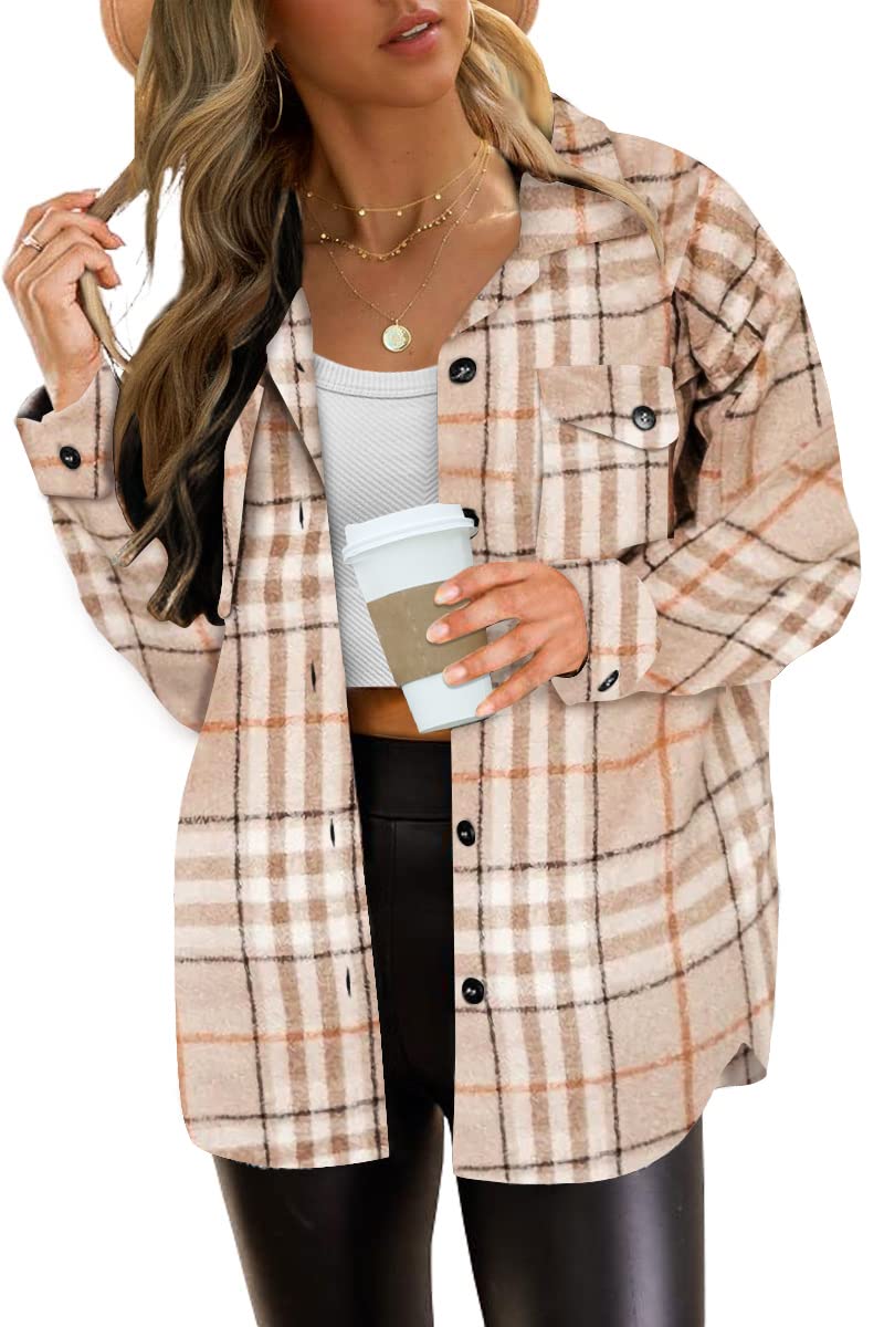 AUTOMET Shackets for Women Plaid Flannel Shirts