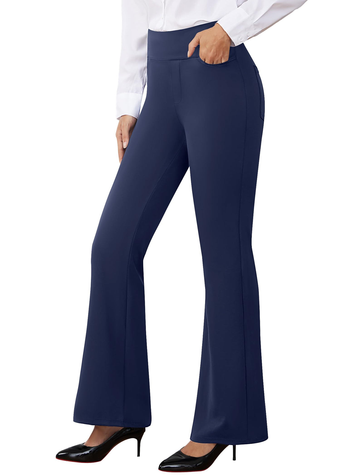 AB-Eleven Women Dress Pants Stretch Business Casual Work Slacks with Pocket