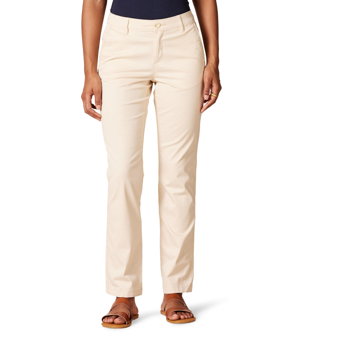 Amazon Essentials Women's Slim Fit Straight Leg Stretch Twill Chino Pant