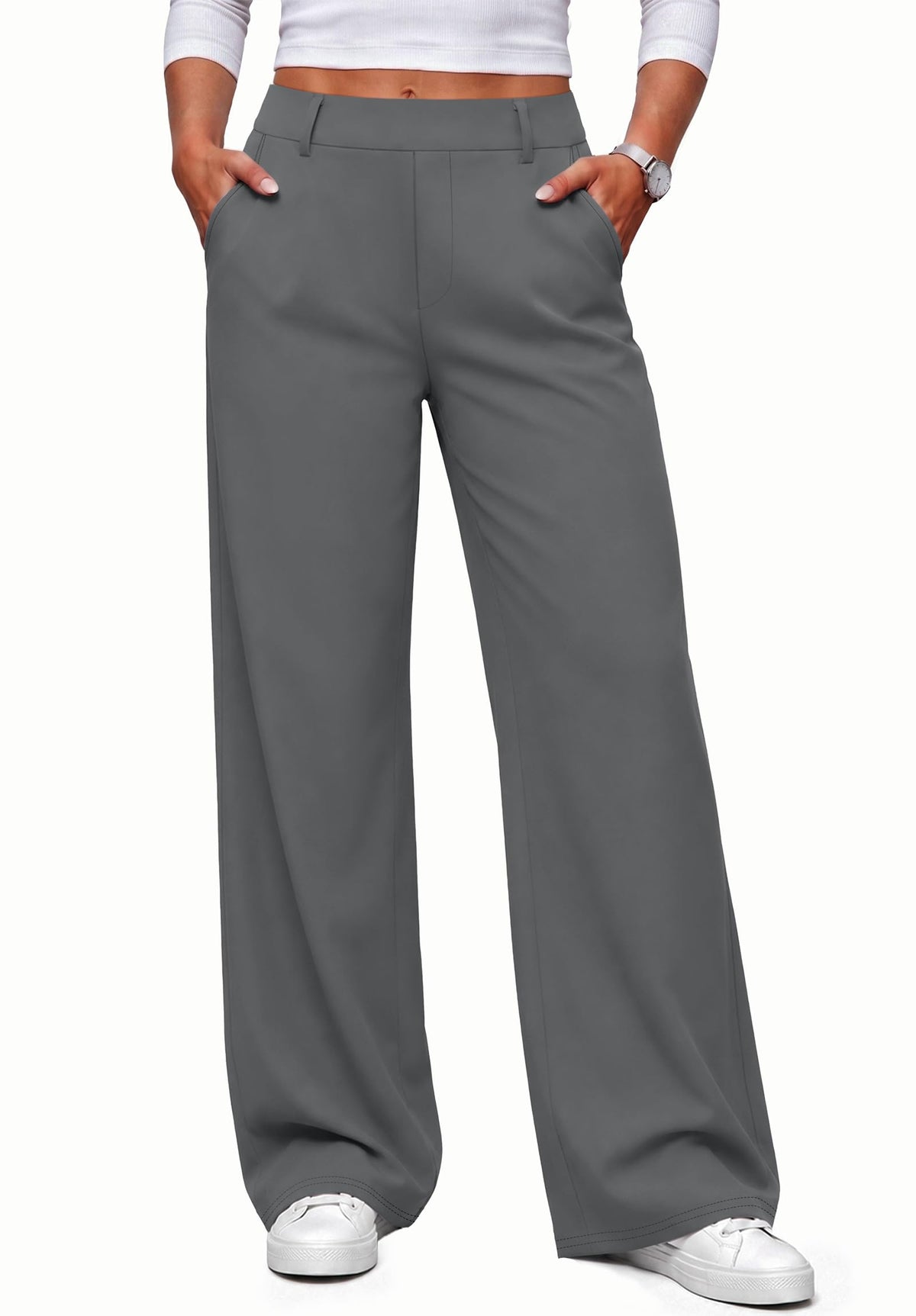 Women Fall Wide Leg Pants Business Casual Outfits Trousers Slacks Trendy